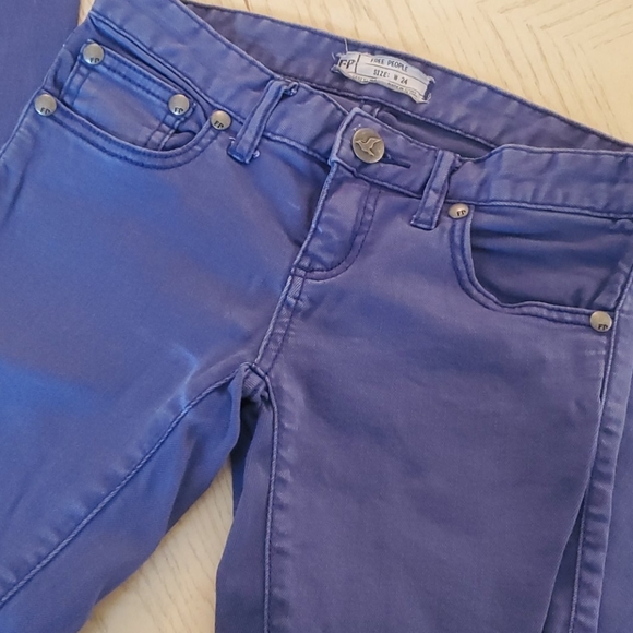 FREE PEOPLE purple skinny Jeans - Picture 3 of 5